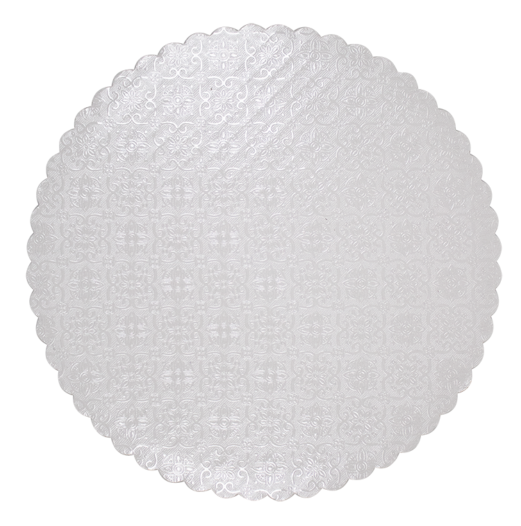 Base redonda blanca 3mm borde festoneado
