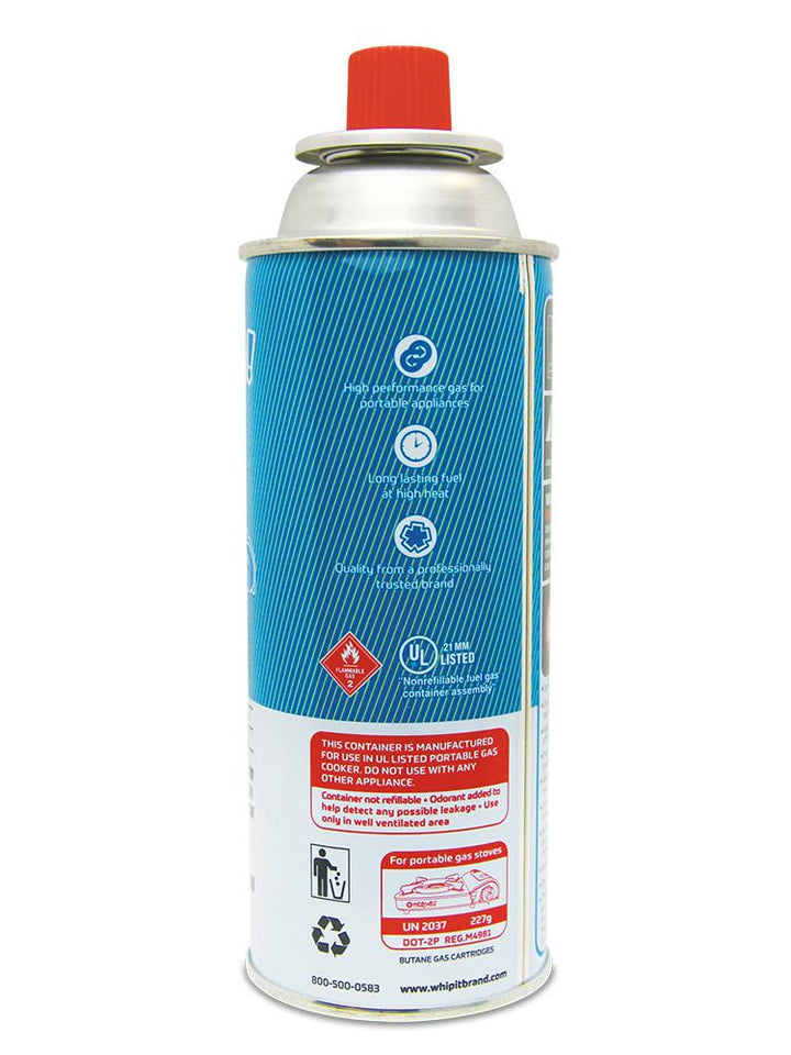 Piano Cottura Gas Fornello Da Campeggio A Gas Butano Portatile WHIP IT - Singolo Bruciatore Con Custodia Rigida E 4 Bombole Gas Rapido Accossato - Foto 2