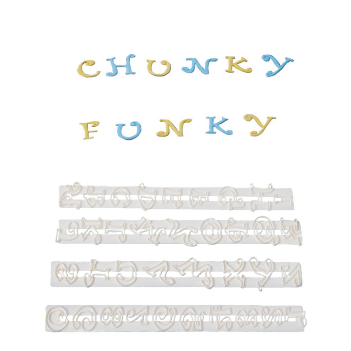 Cortador letras y números chunky funky