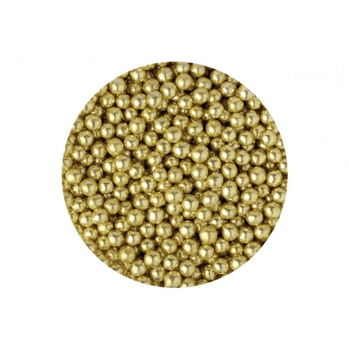 Perlas de azúcar doradas