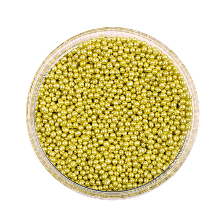 Perlas de azúcar doradas