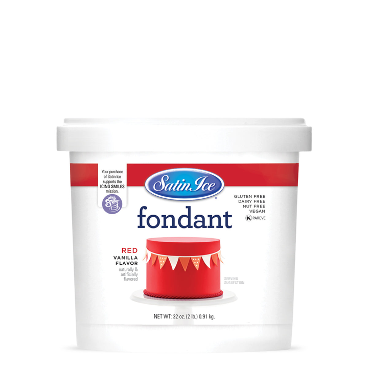Fondant rojo Satin Ice® 2 lbs