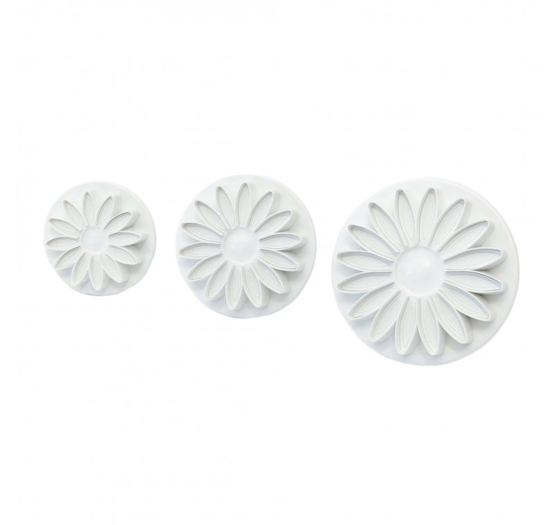 Set de cortadores tipo plunger flor daisy