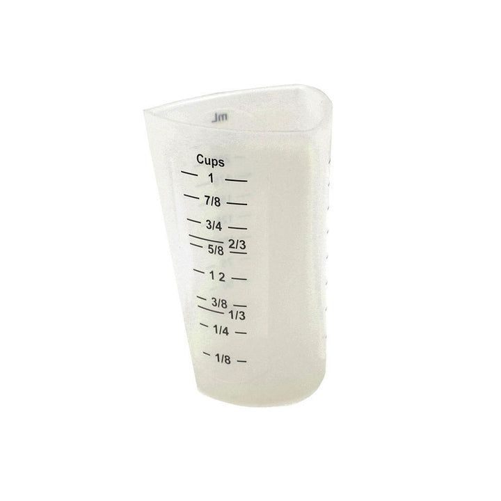 Taza medidora de silicona triangular